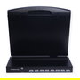 VALUE 26.99.0162 Conmutador KVM 19 Pulgadas 8 Puertos con Monitor TFT 43.2 cm (17") 1280x1024 USB y Teclado Suizo, para Montaje Rack 1U, Negro
