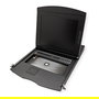 VALUE 26.99.0162 Conmutador KVM 19 Pulgadas 8 Puertos con Monitor TFT 43.2 cm (17") 1280x1024 USB y Teclado Suizo, para Montaje Rack 1U, Negro