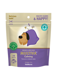 Vetnova Multiva Calming para perros medianos y grandes, 10 masticables