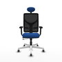 PIQUERAS Y CRESPO Silla de oficina Motilla con mecanismo Sincro/Traslack, Azul y Negro