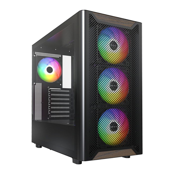 Montech Midi Tower XR Wood Black Negra Madera