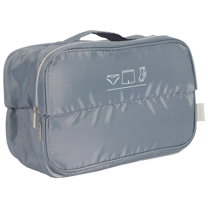 Jet Lag Bolsa para Ropa Interior de Viaje con 2 Espacios y Cremalleras 29x17x12 cm