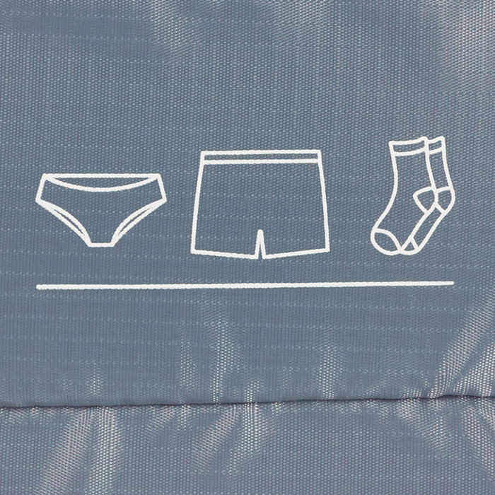 Jet Lag Bolsa para Ropa Interior de Viaje con 2 Espacios y Cremalleras 29x17x12 cm