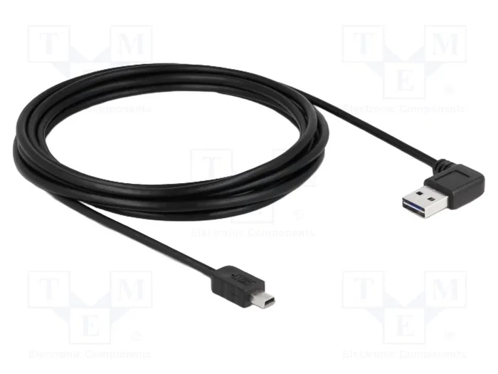 DeLOCK Cable USB 2.0 de 3 m con conectores USB Tipo-A y Mini-USB A, Negro DeLOCK Cable USB 2.0 de 3 m con conectores USB Tipo-A y Mini-USB A, Negro