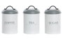 DKD Home Decor Set de 12 Botes Metálicos Surtidos Blanco y Verde