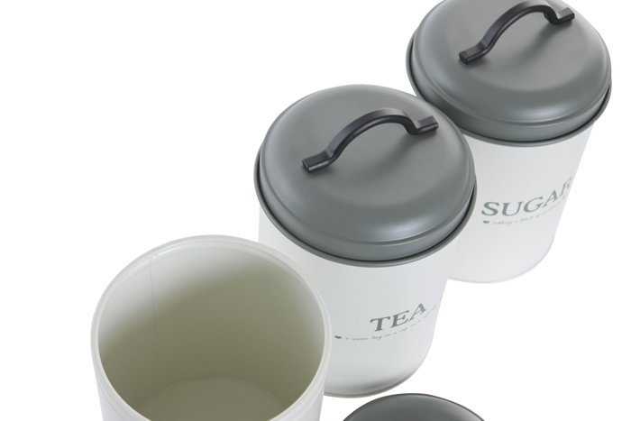DKD Home Decor Set de 12 Botes Metálicos Surtidos Blanco y Verde