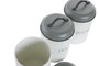 DKD Home Decor Set de 12 Botes Metálicos Surtidos Blanco y Verde