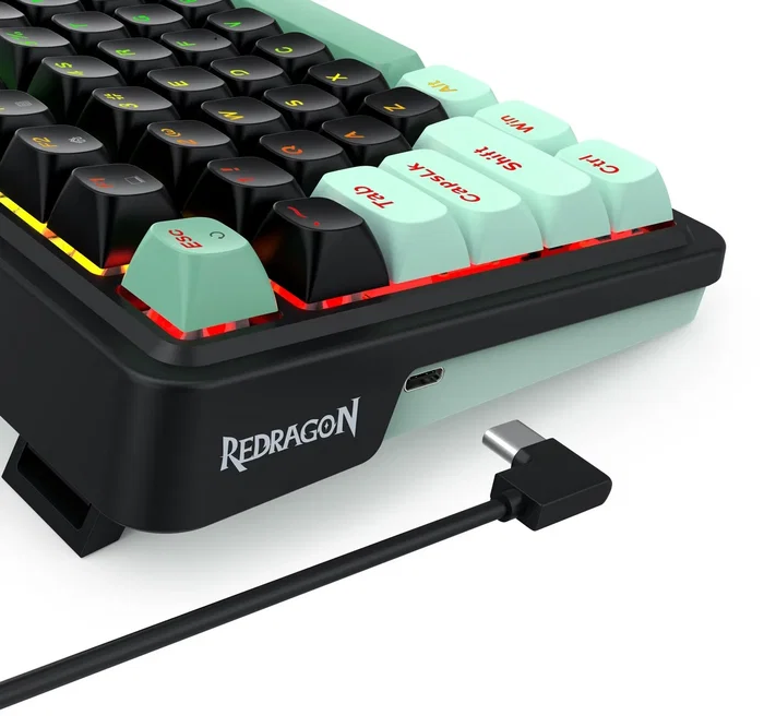 Redragon EISA Magnetic K686BG-RGB-M Teclado Mecánico para Gaming 98 Teclas USB RGB Negro Layout Polaco