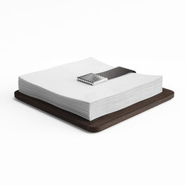 Georg Jensen Servilletero Colección Bernadotte - 2 Unidades en Madera Roble Ahumado y Acero Inoxidable