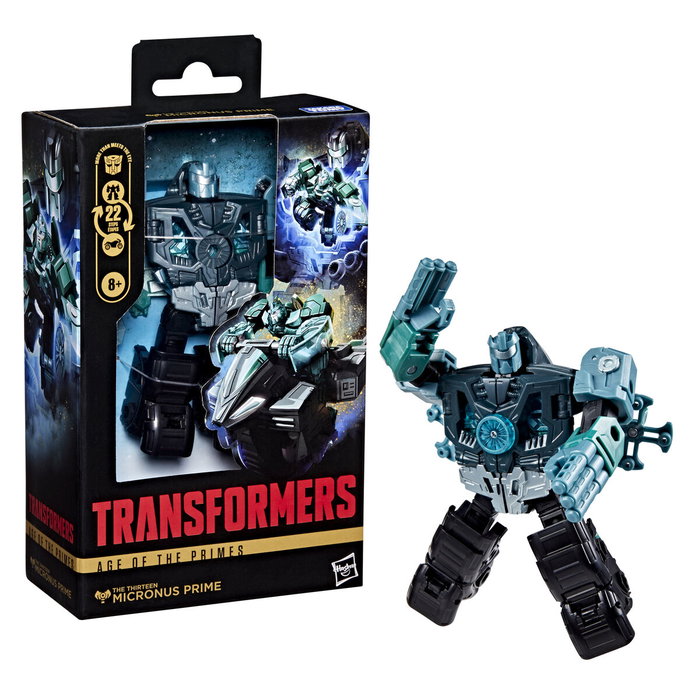 Hasbro Transformers Age of the Primes Micronus Prime Figura 14cm se convierte en 22 pasos