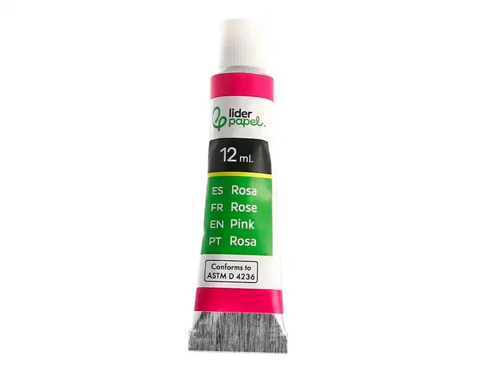 Liderpapel Témpera en tubo de aluminio de 12 ml, estuche de 5 tubos colores primarios