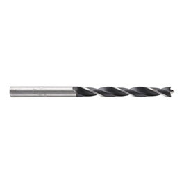 Wolfcraft Broca para Madera Ø6.00x93 mm - Espiral para Madera Blanda, Longitud de Trabajo 60 mm, Acero al Cromo-Vanadio, Vástago Redondo