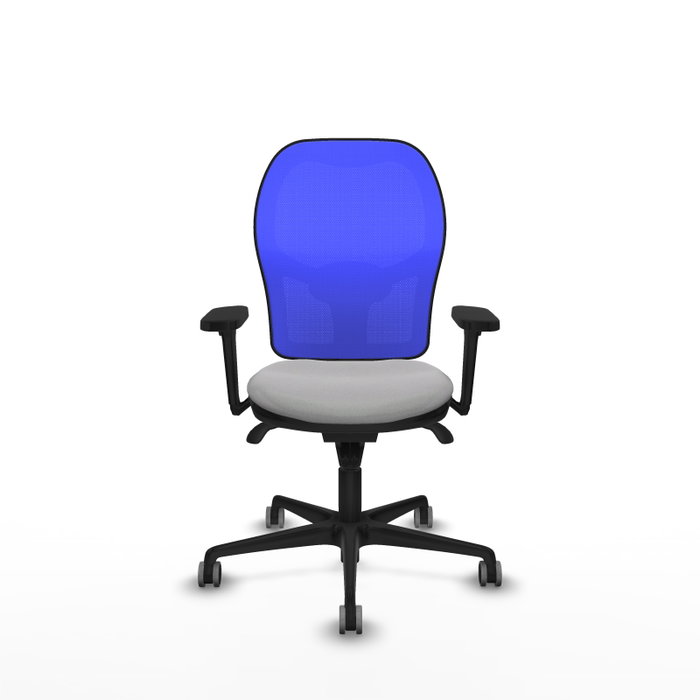 PIQUERAS Y CRESPO Silla de oficina Jorquera con mecanismo Sincro, tela gris y malla azul PIQUERAS Y CRESPO Silla de oficina Jorquera con mecanismo Sincro, tela gris y malla azul