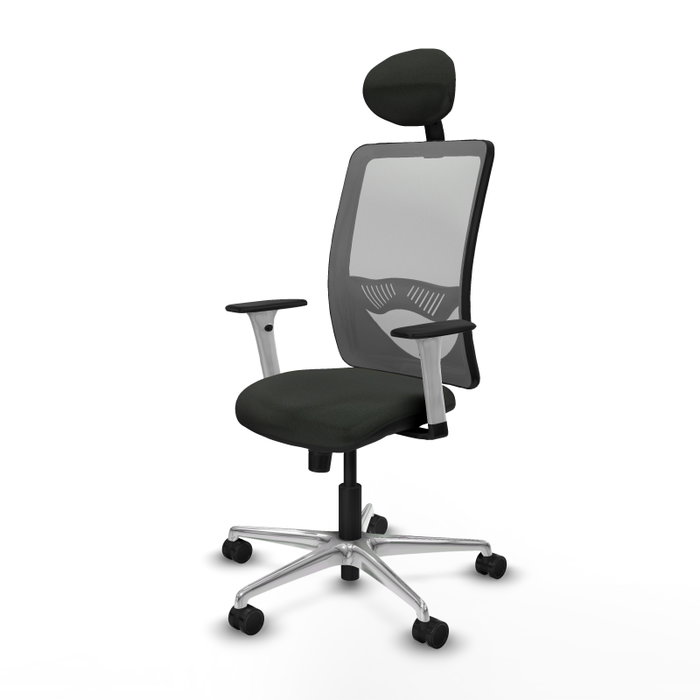 PIQUERAS Y CRESPO Silla de oficina Zulema con mecanismo Sincro, Negro y Gris PIQUERAS Y CRESPO Silla de oficina Zulema con mecanismo Sincro, Negro y Gris