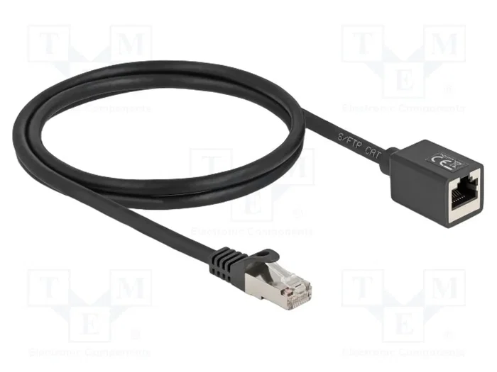 DeLOCK Prolongador Ethernet Cat 6a S/FTP 1 m Negro DeLOCK Prolongador Ethernet Cat 6a S/FTP 1 m Negro