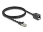 DeLOCK 90294 Cable de extensión de red RJ45 Cat6a S/FTP 1 m Negro