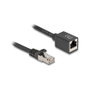 DeLOCK 90294 Cable de extensión de red RJ45 Cat6a S/FTP 1 m Negro