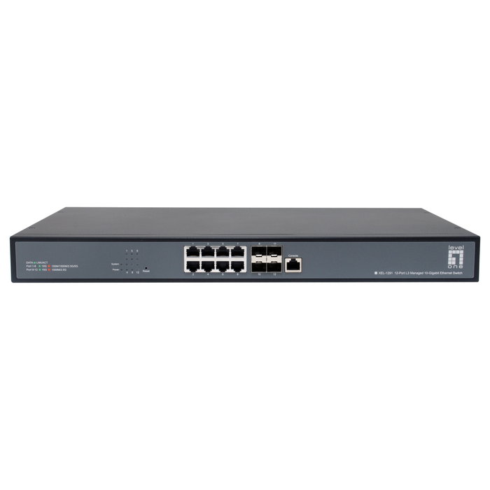 LevelOne XEL-1291 Switch 8x10GE/4x10GSFP+ 19" Managed L3