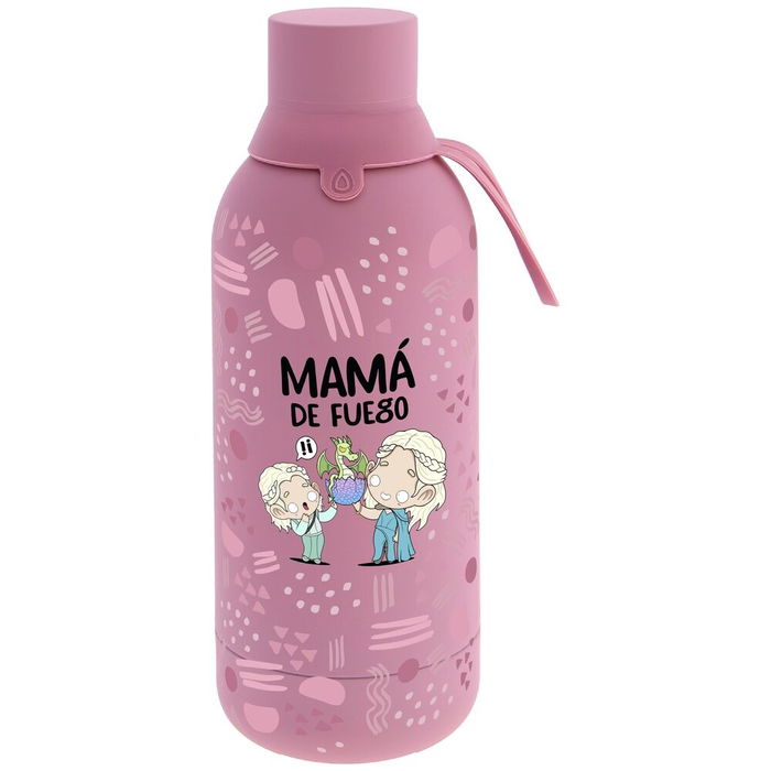 AUREA Mama de Fuego Botella Térmica 500ml - Acero Inoxidable, Doble Capa, 24h Frío / 12h Caliente, Libre de BPA