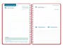 Liderpapel Agenda Escolar 2026-2027 Espiral Classic, Día Página A5, Interior Bilingüe, Papel FSC 70g, Color Rojo