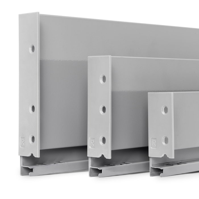 Emuca Cajón exterior Vertex 40kg de altura 178mm, profundidad 450mm, Acero, Pintado gris