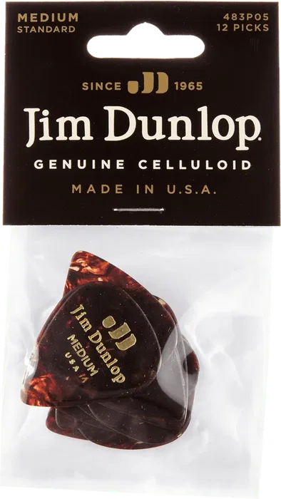 DUNLOP Pack 12 Púas Genuine Celluloid Medium