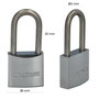 WOLFPACK LINEA PROFESIONAL Candado Inoxidable Arco Largo 30mm