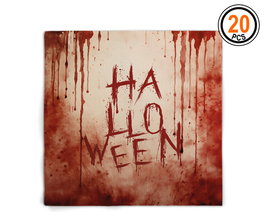 Servilletas Decoradas Efecto Sangre 33x33 cm Pack 20 Unidades para Halloween y Fiestas Temáticas