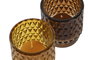 DKD Home Decor Set de 4 Velas de Cera de Parafina en Cristal, Surtido