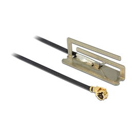DeLOCK Antena WLAN Interna 86389 IEEE 802.11a/b/g/h/n/ac, 5.8 GHz, 1.6 dBi, Conector I-PEX MHF I (Tipo F), 45 cm, PIFA, Rango de Temperatura -10 a 55 °C