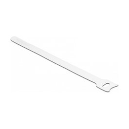 DeLOCK Bridas para cables con gancho y lazo 200 x 12 mm blanco, 10 piezas