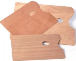 MICHEL Paleta de madera rectangular 25x30cm