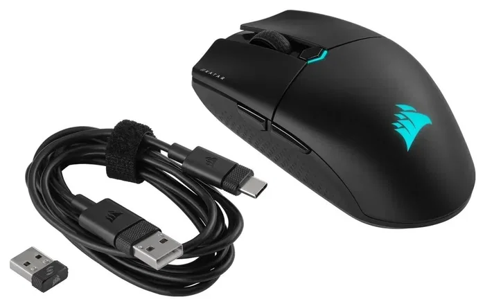 Corsair Katar Elite Wireless Ratón Ergonómico Inalámbrico para Gaming Negro 26000 DPI