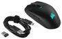 Corsair Katar Elite Wireless Ratón Ergonómico Inalámbrico para Gaming Negro 26000 DPI