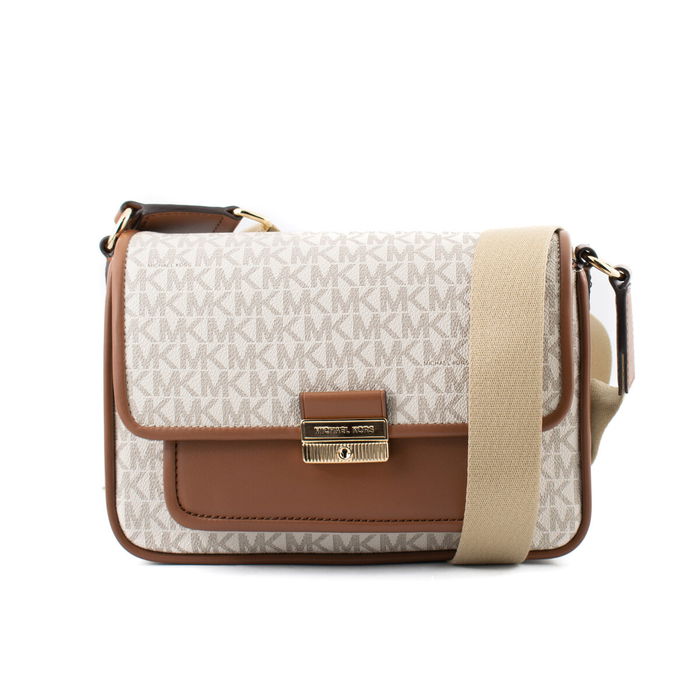 Bolso Bandolera Michael Kors Bradshaw Beige 24 x 17 x 10 cm Bolso Bandolera Michael Kors Bradshaw Beige 24 x 17 x 10 cm