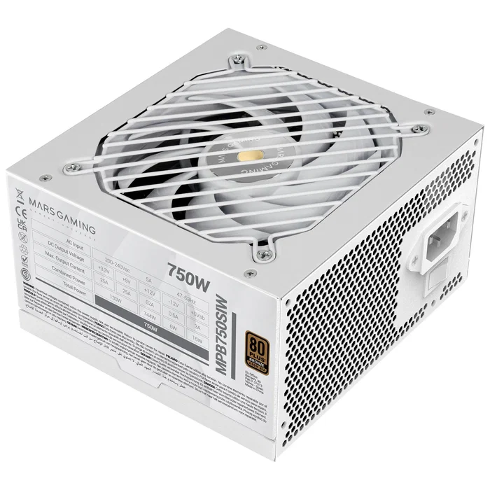 Mars Gaming MPB750SIW 750W 80 Plus Bronze Blanca