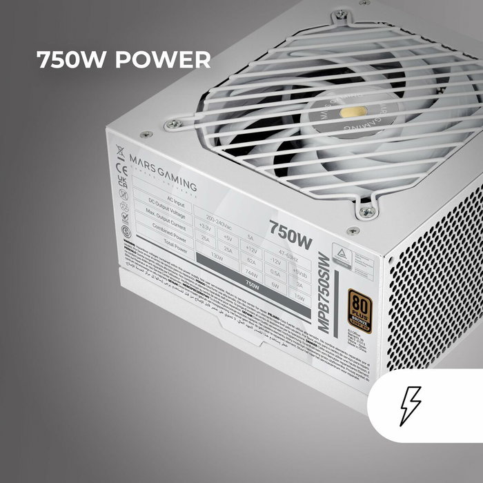 Mars Gaming MPB750SIW 750W 80 Plus Bronze Blanca