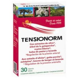 BIOSERUM Tensionorm 30 Cápsulas - Complemento para el Control de la Tensión Arterial con Olivo y Espino Blanco