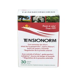 BIOSERUM Tensionorm 30 Cápsulas - Complemento para el Control de la Tensión Arterial con Olivo y Espino Blanco