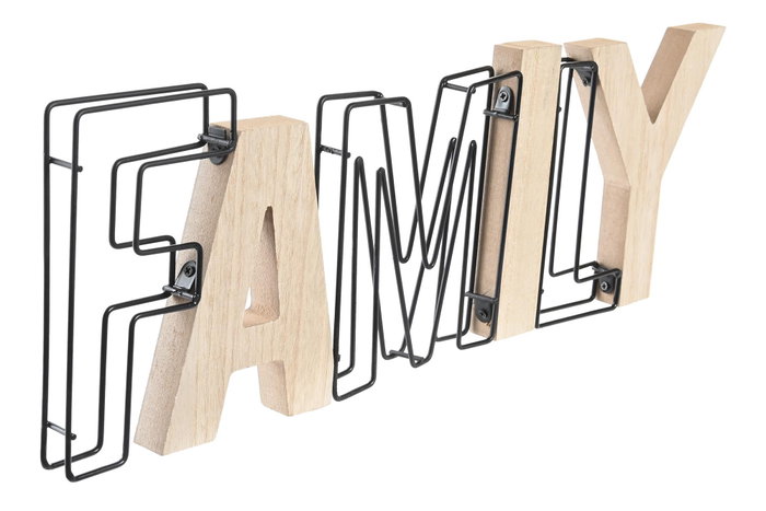DKD Home Decor Decoración MDF Metal Home Family 2 Surtido