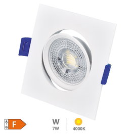 GSC Evolution Aro Basculante Cuadrado Empotrable LED Cumbo 7W 4000K Blanco