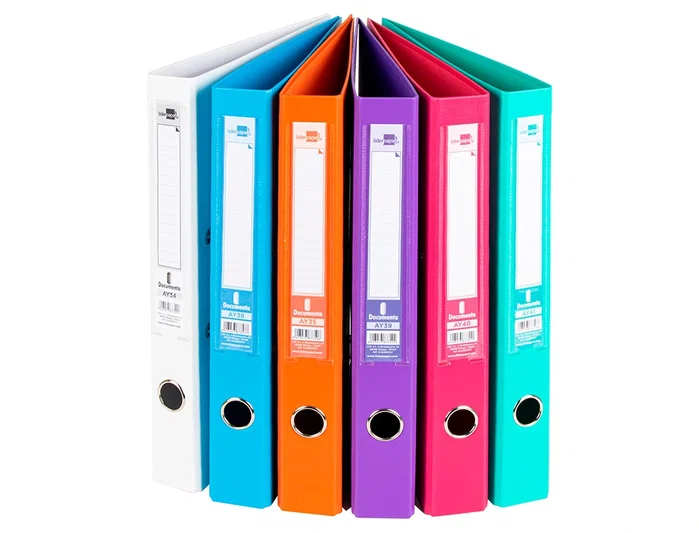 Liderpapel Archivador de palanca forrado PVC lomo 52 mm colores surtidos Liderpapel Archivador de palanca forrado PVC lomo 52 mm colores surtidos