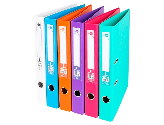 Liderpapel Archivador de palanca forrado PVC lomo 52 mm colores surtidos Liderpapel Archivador de palanca forrado PVC lomo 52 mm colores surtidos