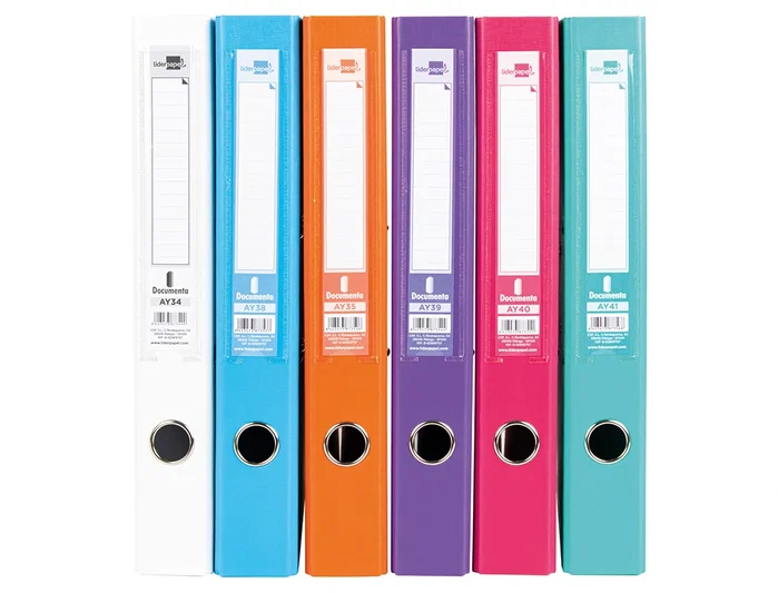 Liderpapel Archivador de palanca forrado PVC lomo 52 mm colores surtidos Liderpapel Archivador de palanca forrado PVC lomo 52 mm colores surtidos