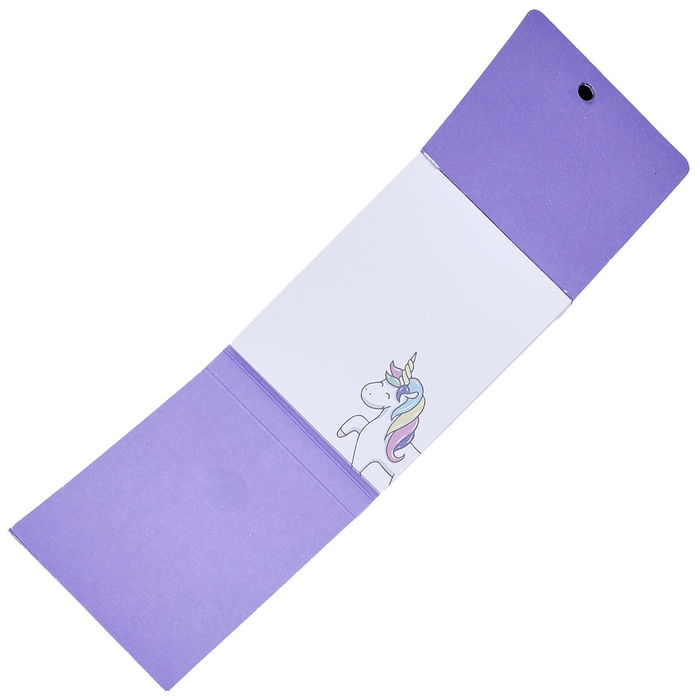 The Concept Factory Bloc Notas Unicornio 7,8x9,8 cm con Imán, Páginas Decoradas 75gr