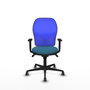 PIQUERAS Y CRESPO Silla de oficina Jorquera Verde petróleo y Azul
