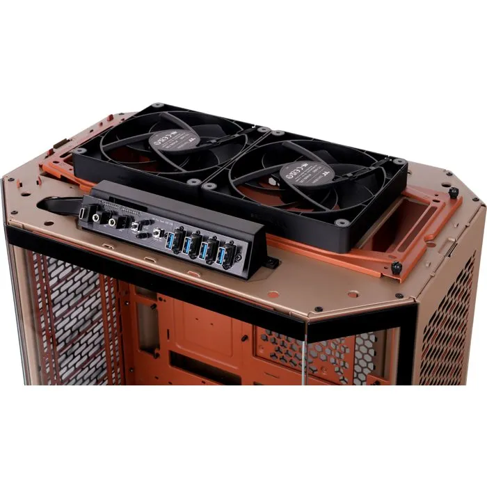 Thermaltake AABOF67689 Caja Semitorre TOWER 600 ATX Color Arena y Grava, 2 Ventiladores 140mm Incluidos, Fuente No Incluida