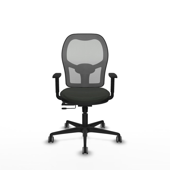 PIQUERAS Y CRESPO Silla de oficina Jorquera con mecanismo Sincro/Traslack, Negro/Gris