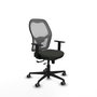 PIQUERAS Y CRESPO Silla de oficina Jorquera con mecanismo Sincro/Traslack, Negro/Gris