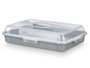 Leknes Portatarta Rectangular Gris con Asa 43 x 29.5 x 19.5 cm (Set de 12)
